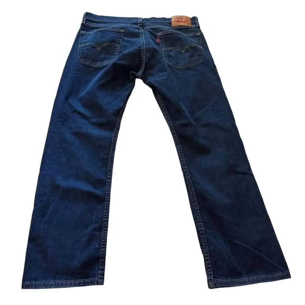 Levi's 513 Slim Straight Jeans Size 36x30 Dark Wash Denim
